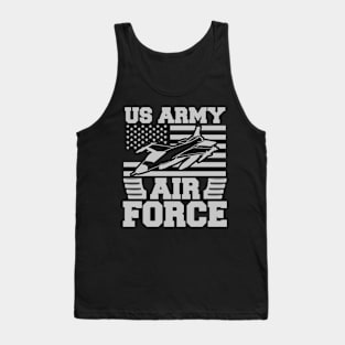 US Flag Airplane Patriotic American Pilot Tank Top